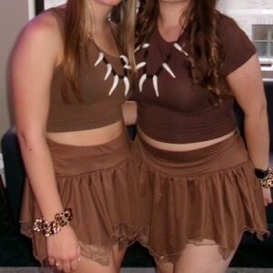 Brown cave woman costume set #HalloweenCostume #cavewoman
